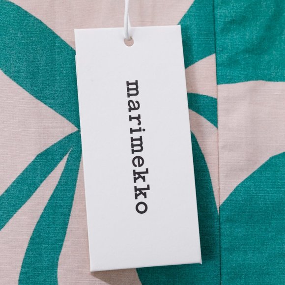 Marimekko Agnete Floretti Peach and Green Midi Dress - Picture 9 of 14